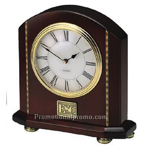 Rosewood Inlaid Mantle Clock