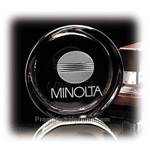 Round Paperweight with Flat Edge