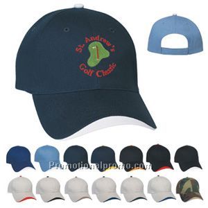 Embroidered Wave Sandwich Cap