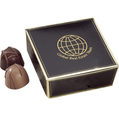 4 truffles in a ballotin box