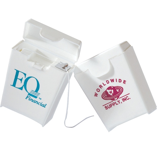 Dental-floss in plastic container