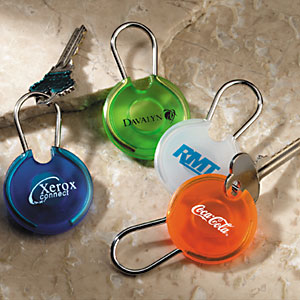 Round translucent key rings