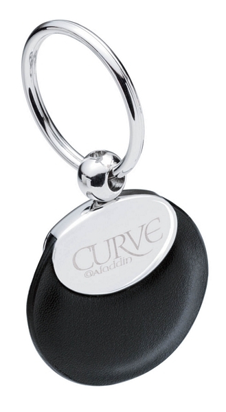 Black/Silver Leather Keytag