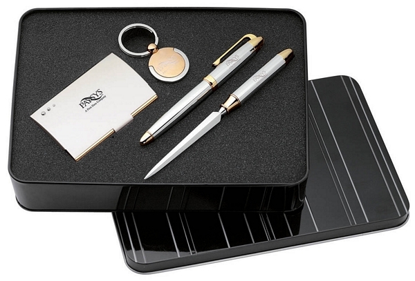 Ballpoint Pen / Business Card Holder / Keyring / Letter Opener Giftset