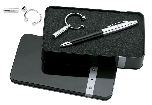 Ballpoint Pen / Keyring - Pill Holder Giftset