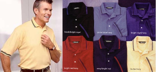 Outer Banks Drop-Needle Interlock Polo with Tipping Stripes