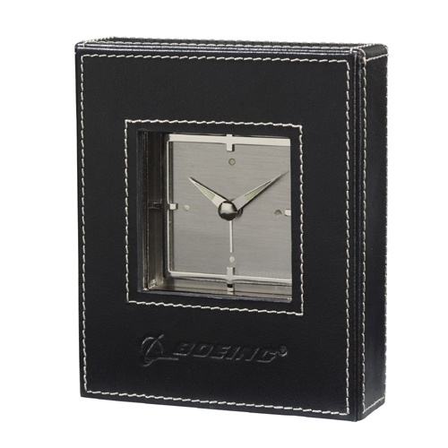 Metropolitan Leather Desk Clock