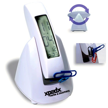 ROTATING CLIP CLOCK 'N CALENDAR