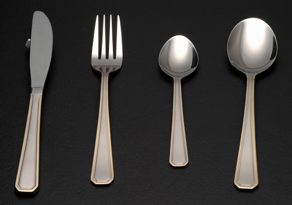 Gold-plated flatware
  
   
     
    