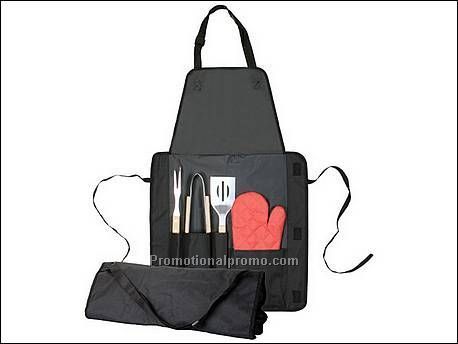 3 deligc BBQ set in polyester etui