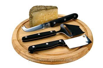 4 PIECE WOODEN CHEESE KNIFE SET