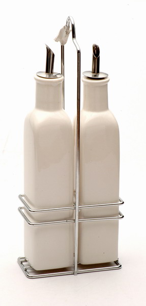 oil and vinegar set with metal stand
  
   
     
    