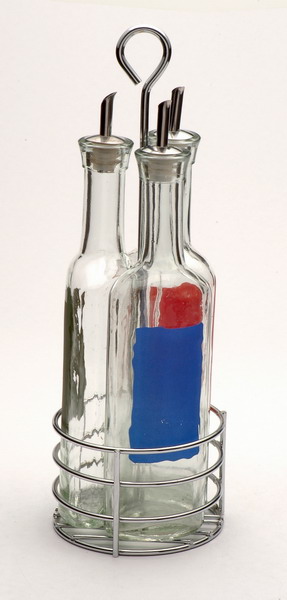 oil and vinegar set with metal stand
  
   
     
    
