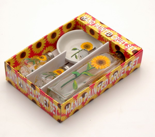 hand painted cruet set with display tray
  
   
     
    