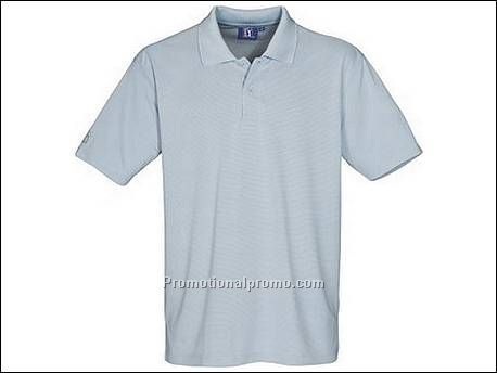 Ace jacquard polo met bamboe. Knopenl...