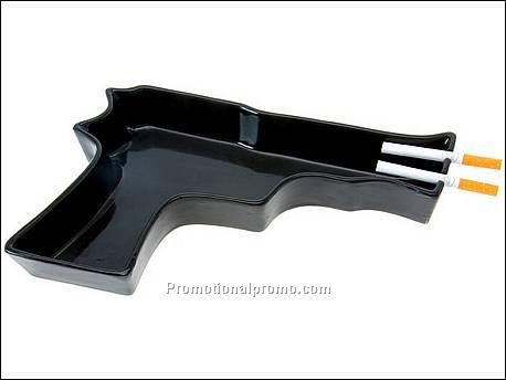 Ashtray Gun ceramic black