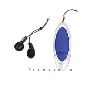 Auto scan radio w earplugs