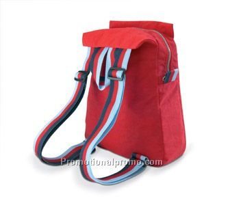 Backpack w. tricolour webbing
