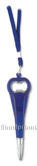 Ball pen with bottle opener