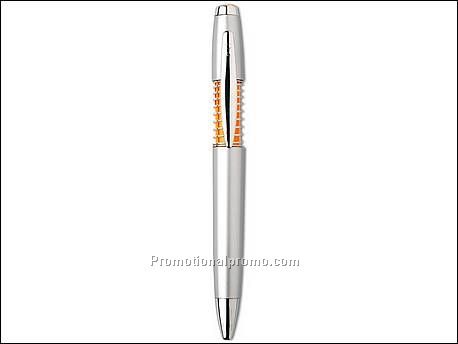 Balpen met mat zilveren barrel