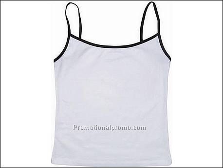 Bella Camisole Tank Top Contrast, White/BK