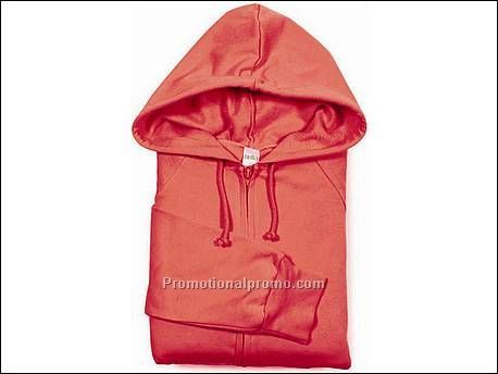 Bella Fleece Hooded Zip, red
