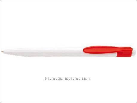 Blauw schrijvende balpen...