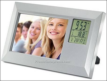 Bureauklok met fotolijstje