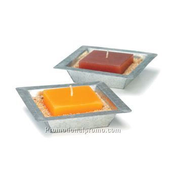 Candle set. 2 zinc holders