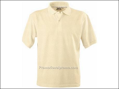 Cotton polo. 1x1 rib gebreide kraag e...