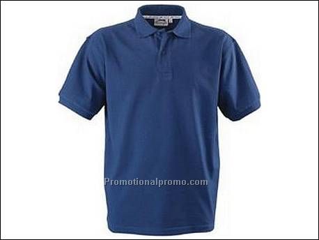 Cotton polo. 1x1 rib gebreide kraag e...