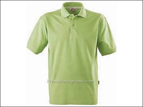 Cotton polo. 1x1 rib gebreide kraag e...