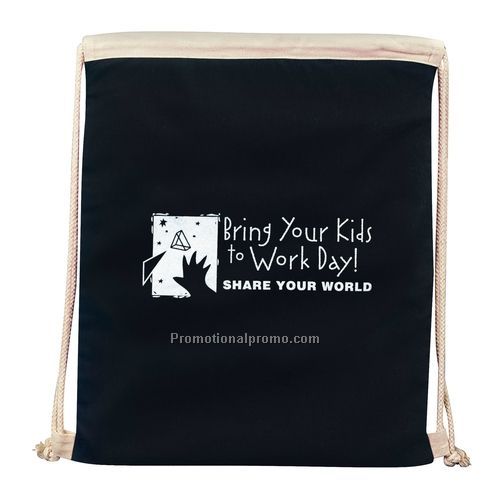 Cotton Drawstring Backpack
