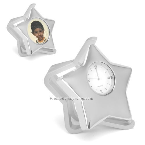 Desk Clock - Zinc Alloy Star
