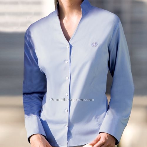 Dress Shirt - Ladies Jockey® Banded Fashion Pima Twill