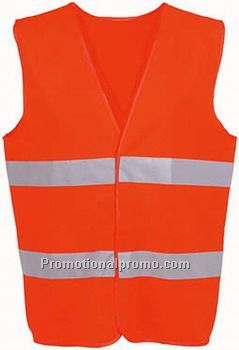 FLUORESCENT SAFETY WAISTCOAT