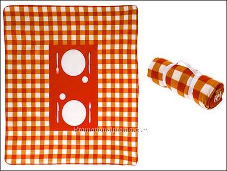 Fleece rug Picnic red