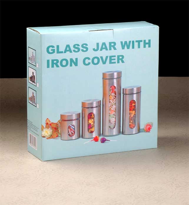 glass storage container set with color box
  
   
     
    