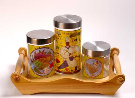 storage jar set with metal lids
  
   
     
    