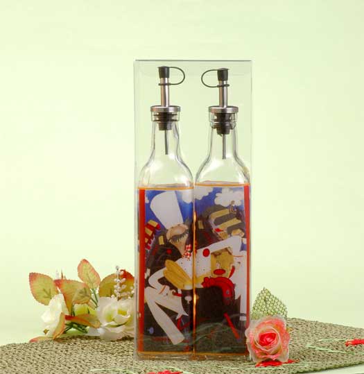 oil and vinegar set with decal in PVC box
  
   
     
    