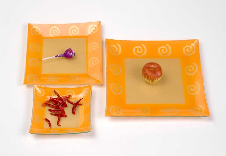 glass plate with decal
  
   
     
    