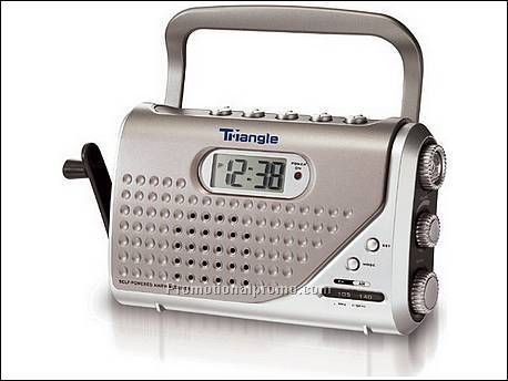 Handige radio met licht aan de...