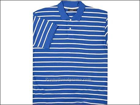 Hanes Polo striped polo, Blue/White stripe