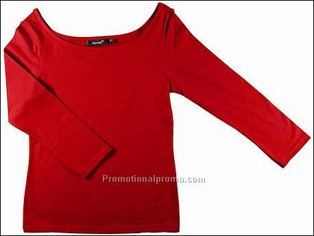 Hanes T-shirt Boat Neck BeauTy, Dark Red