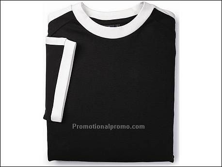 Hanes T-shirt Fit-T Stripe, Black/WH