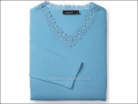 Hanes T-shirt Lace BeauTy, Turquoise