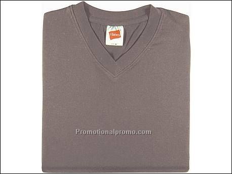 Hanes T-shirt V-neck Spicy, Grey Heather