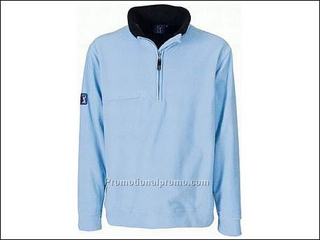 Hole 1/2 zip fleece sweater. Borstzak...