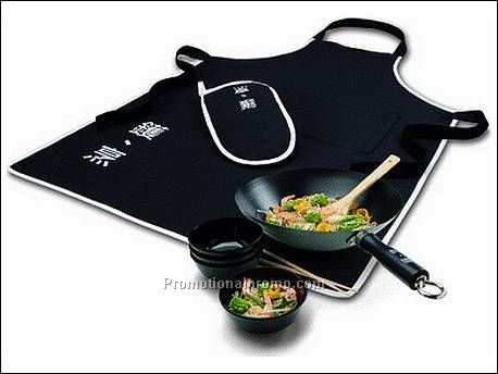 Japanse wokset 9-delig. Set met wokpa...