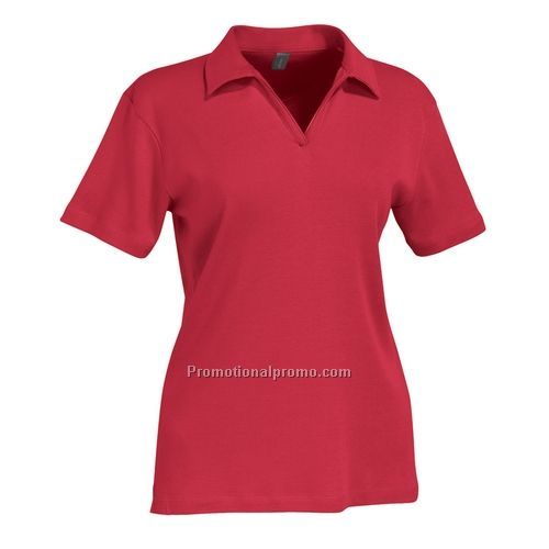 Ladies` Satin Trim Polo